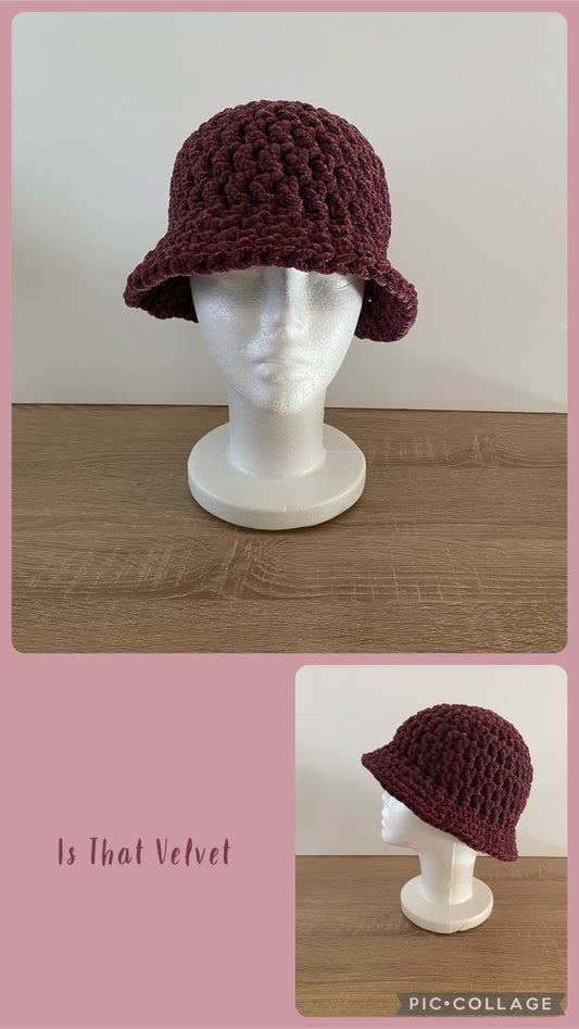 Velvet Plush Bucket Hat
