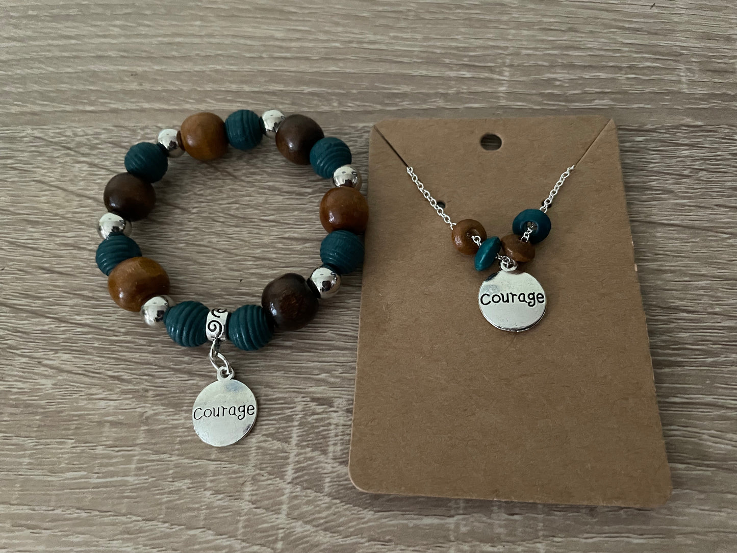 Inspirational Necklace and Bracelet Set